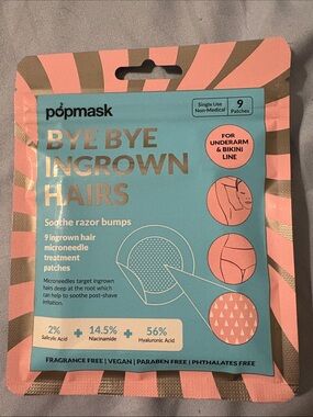 Popmask Bye Bye Ingrown Hairs Microneedle Patches — Pink & Teal